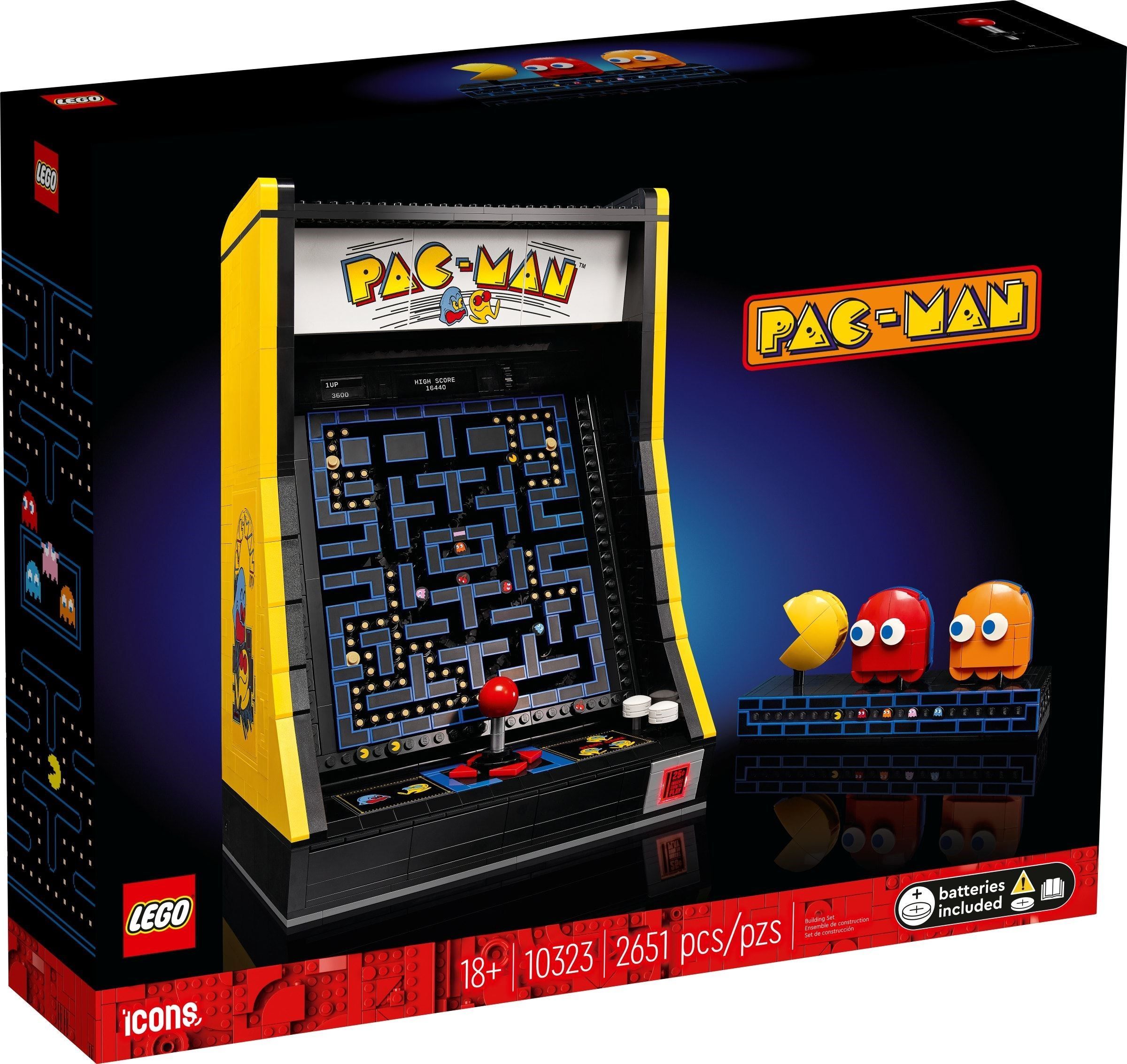 Конструктор Lego 10323 Icons Аркадная видеоигра Pac-man - купить с  доставкой по выгодным ценам в интернет-магазине OZON (1204953165)