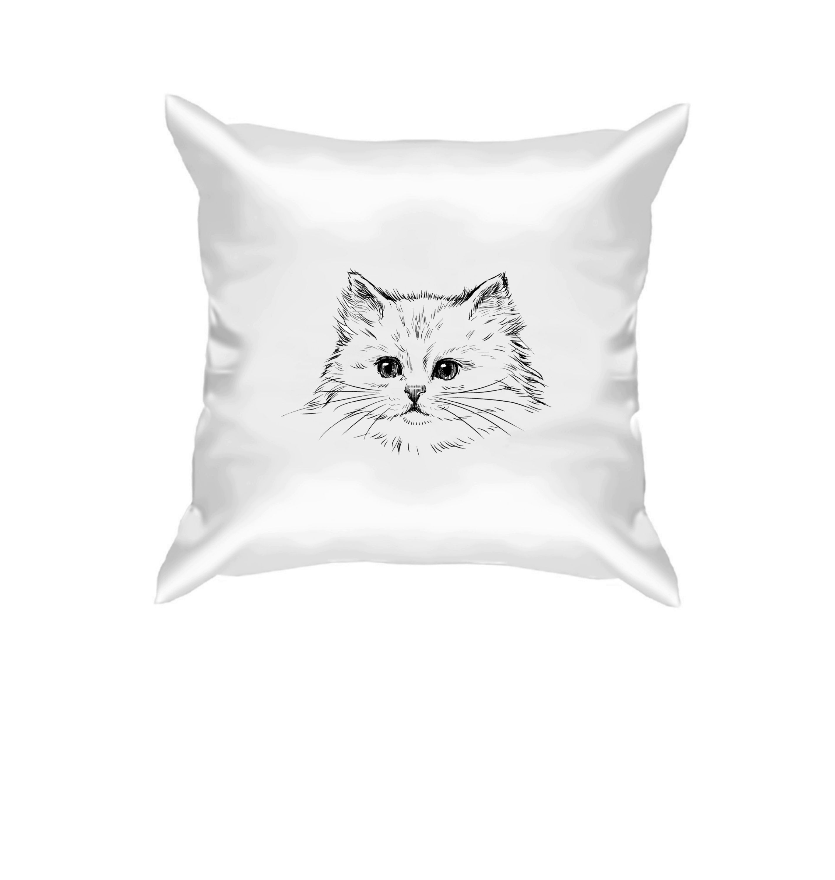 Тканевая подушка-валик «Голубоглазая кошка»