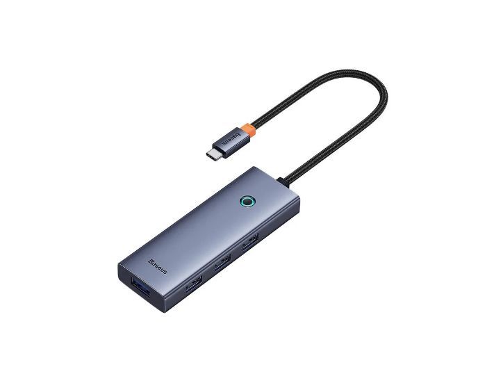 ХабBaseusUltraJoySeries5-PortHUBDockingStationSpaceGrey(Type-CtoHDMI4K@30Hz*1+USB3,0*4)Серый(B00052809813-00)