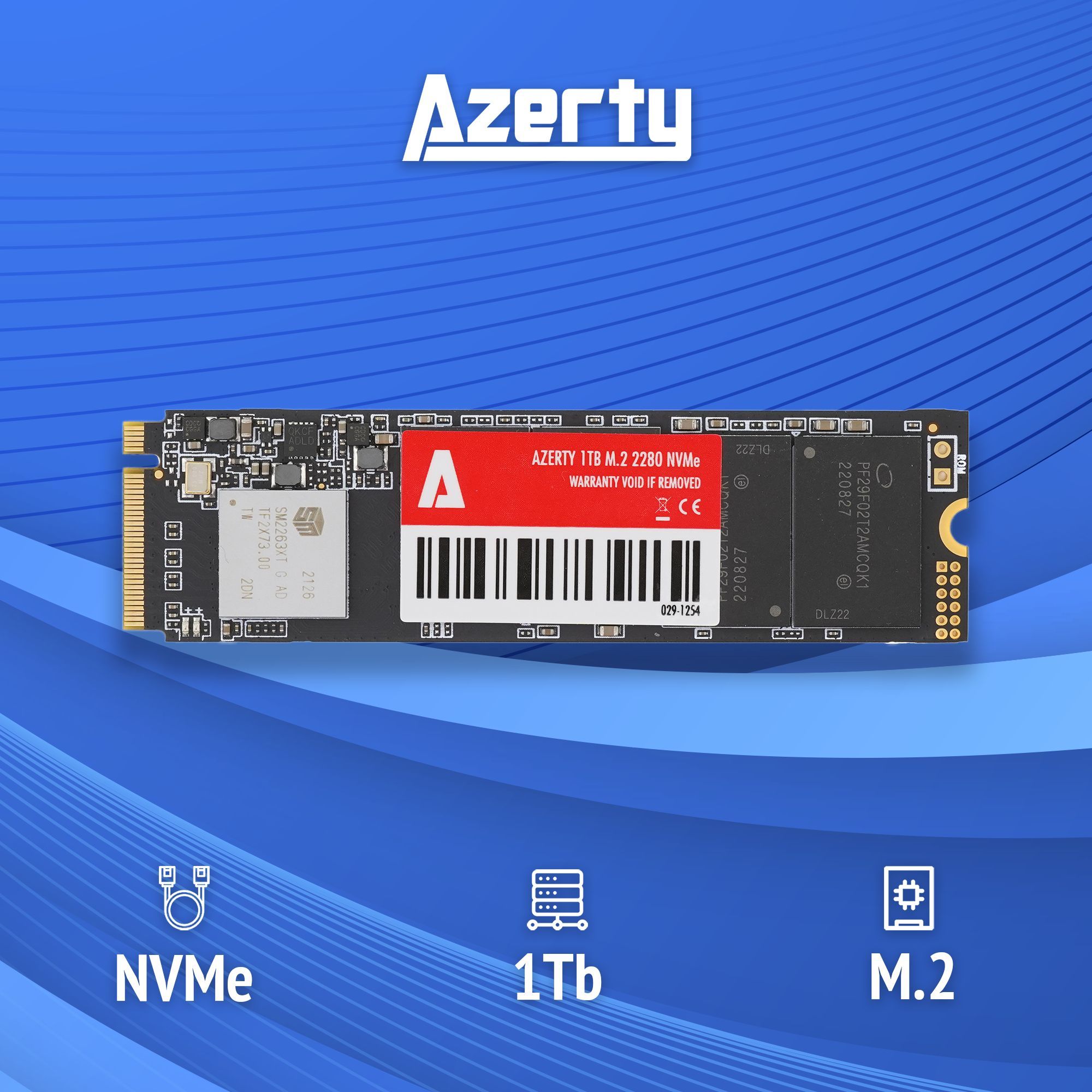 Azerty1ТБВнутреннийSSD-дискM.2NVMe(029-1254)