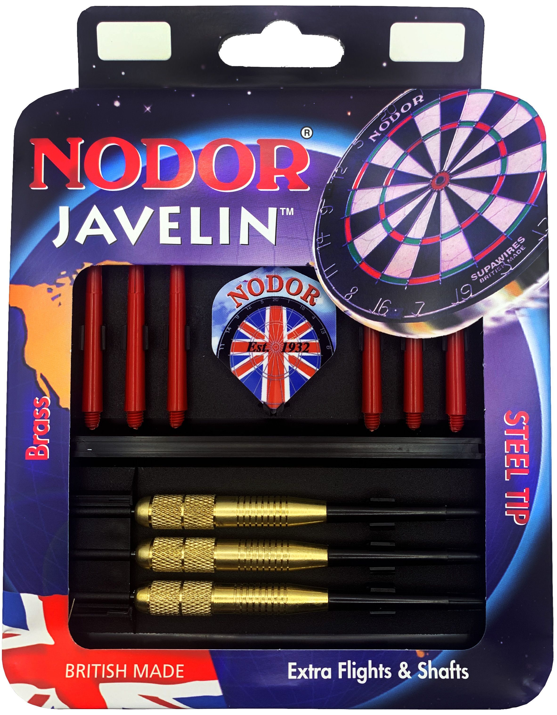 Набор из дротиков 24гр Nodor Javelin Brass steeltip c аксессуарами