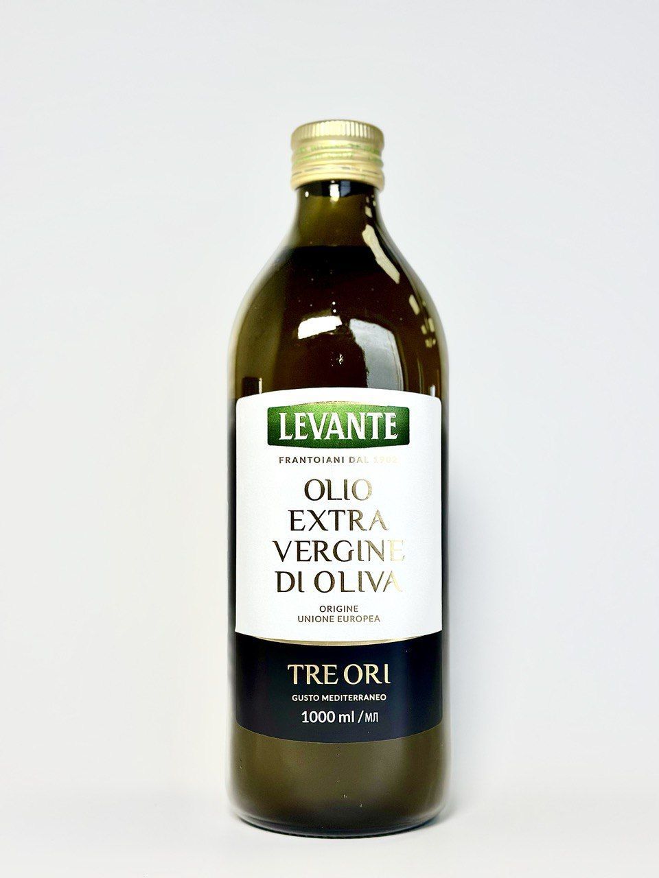 Масло оливковое нерафинированное "Olio Extra Vergine Di Oliva", LEVANTE, 1000 мл, Италия, стекло