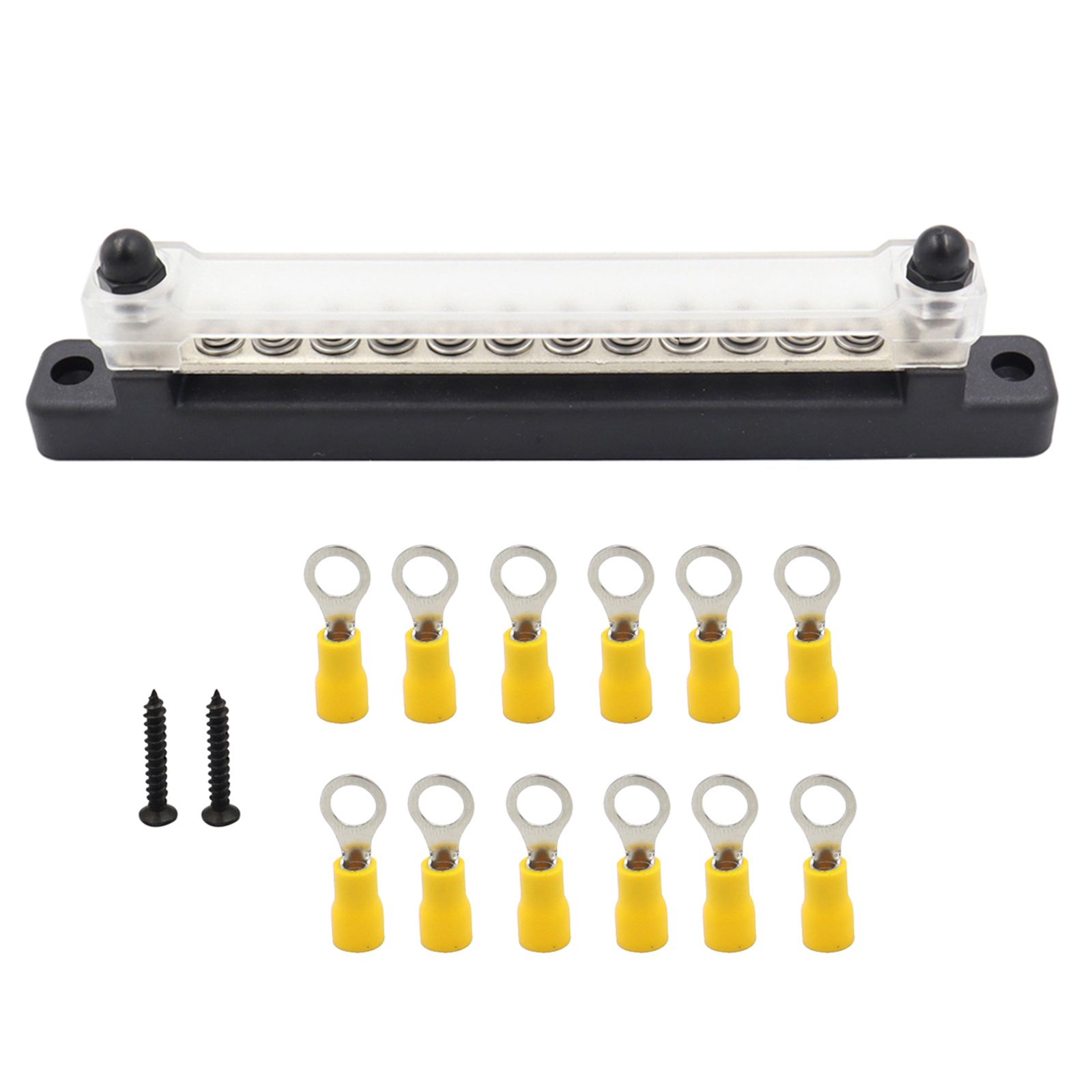 (1 комплект) встроенная шина RV yacht 150A с 12 клеммными колодками-черный-12 каналов