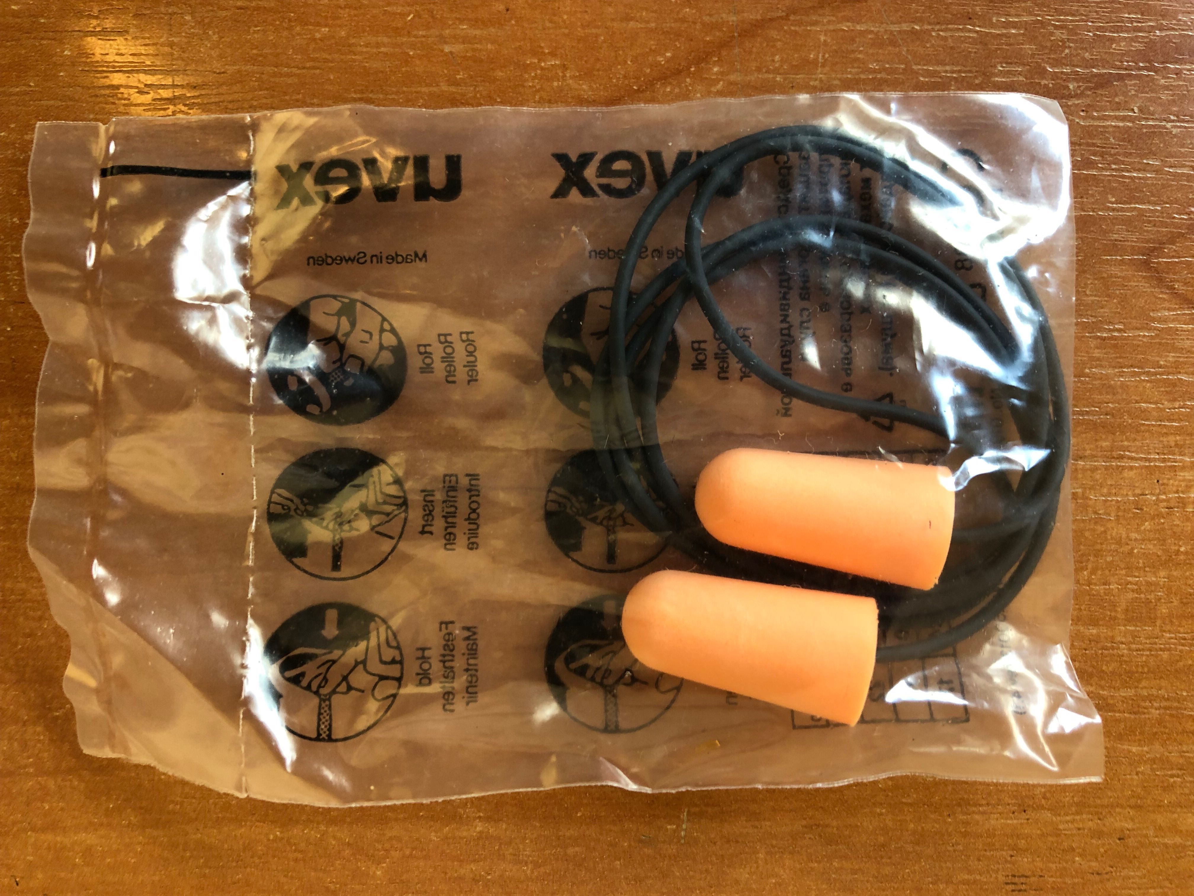 Вкладыши противошумные (беруши) Uvex x-fit peach corded с кордом, 1 комплект