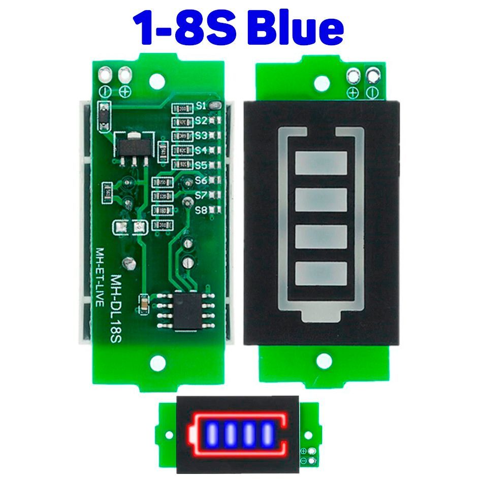 ИндикаторзарядаАКБ18650АLi-ionот1Sдо8S
