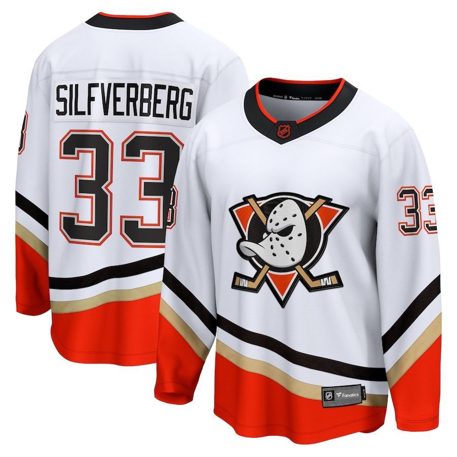 Мужская белая футболка NHL Anaheim Ducks Special Edition 2.0 Player #33 Jakob Silfverberg Breakaway Jersey