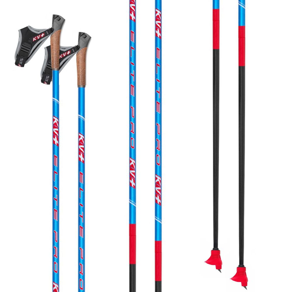 Палки лыжные KV+ ELITE PRO Clip Blue QCD cross country pole, 22P020Q, 155 см.