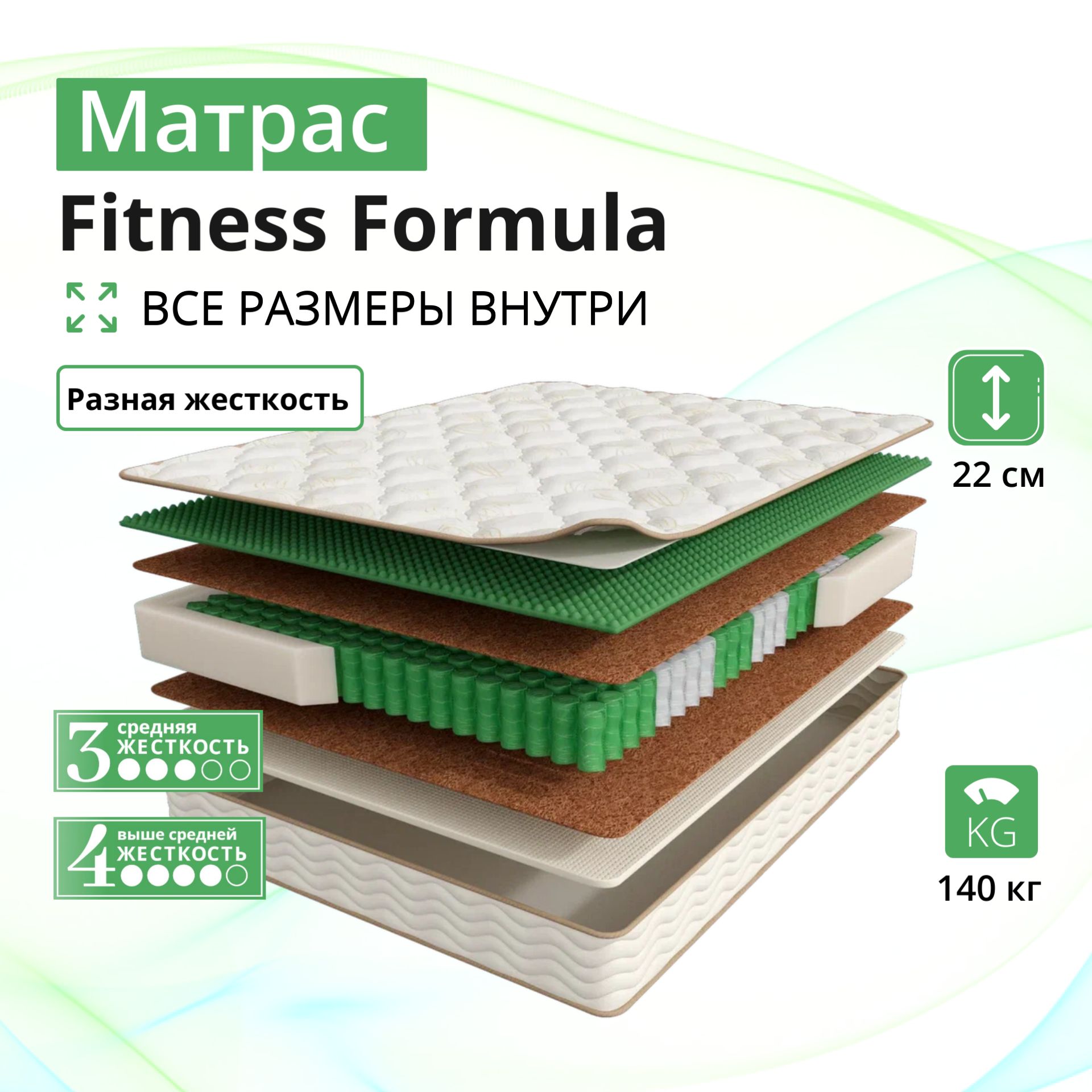 Матрас аскона fitness formula 140х200