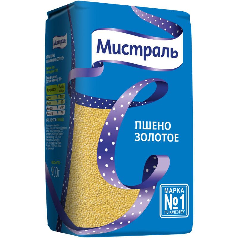 Пшено Мистраль Золотое шлифованное, 900г