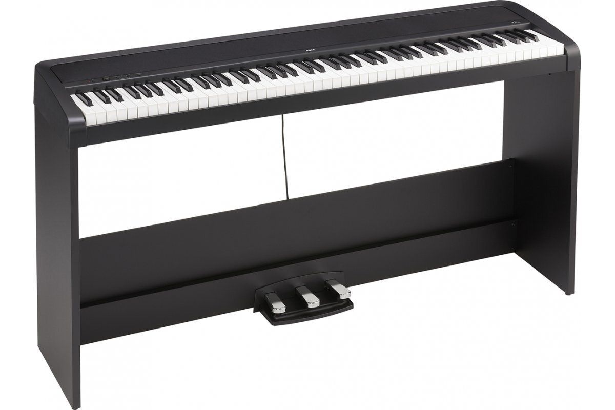 KORG B2SP BK цифровое пианино, стойка, тройная педаль, адаптер питания.