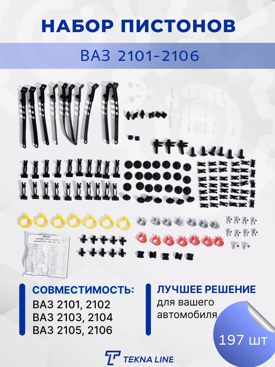 Комплект крепежных изделий на кузов ВАЗ 2101, 2102, 2103, 2104 / Набор  автомобильных клипс LADA / Автокрепеж - купить по выгодным ценам в  интернет-магазине OZON (814780815)