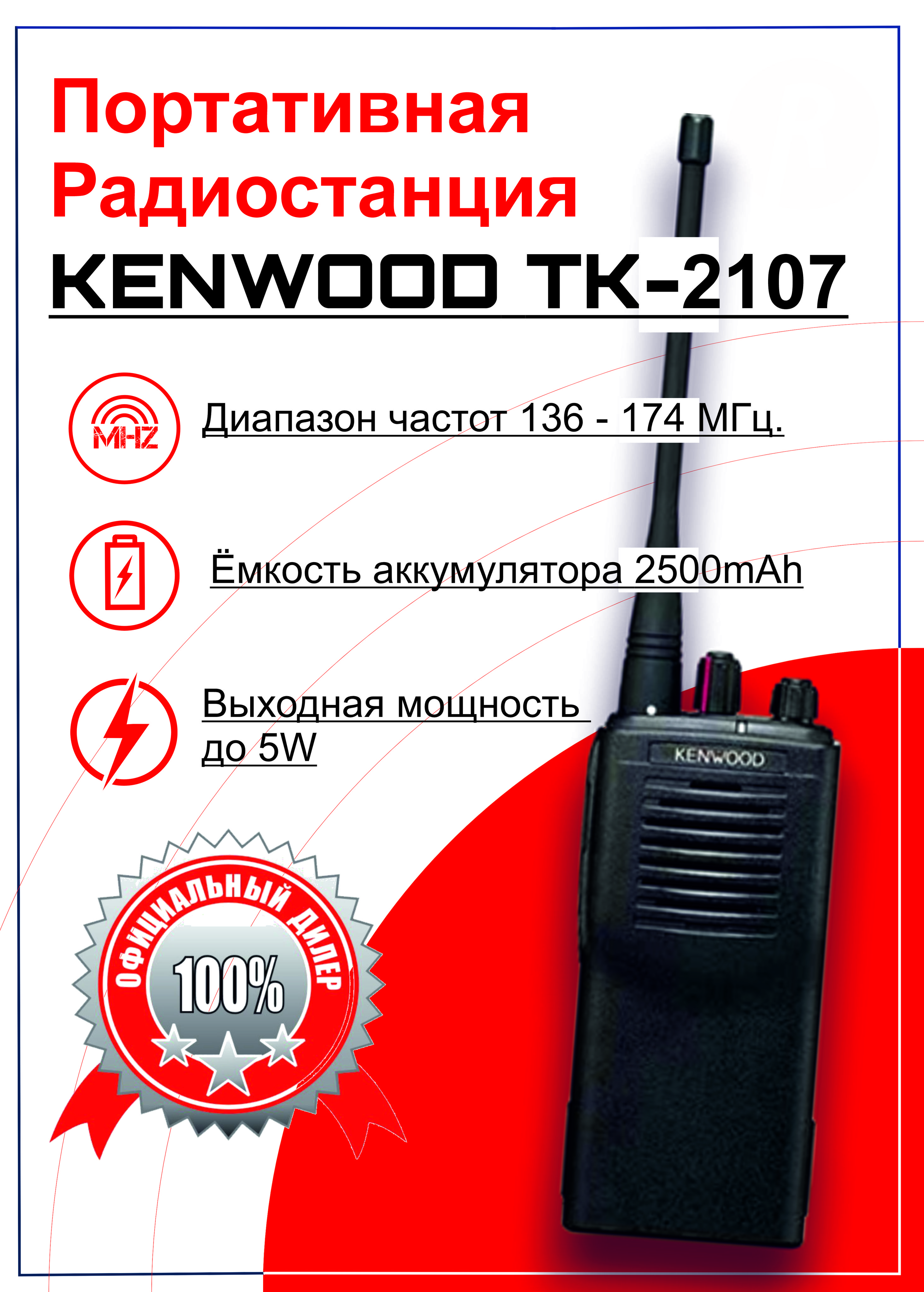 Портативнаярация(радиостанция)KENWOODTK-2107