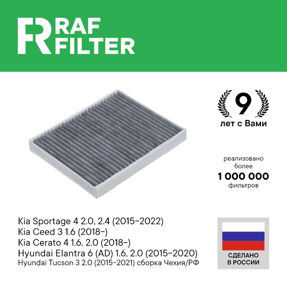 Фильтр салонный RAF Filter 009HYXY - купить по выгодным ценам в  интернет-магазине OZON (434575497)