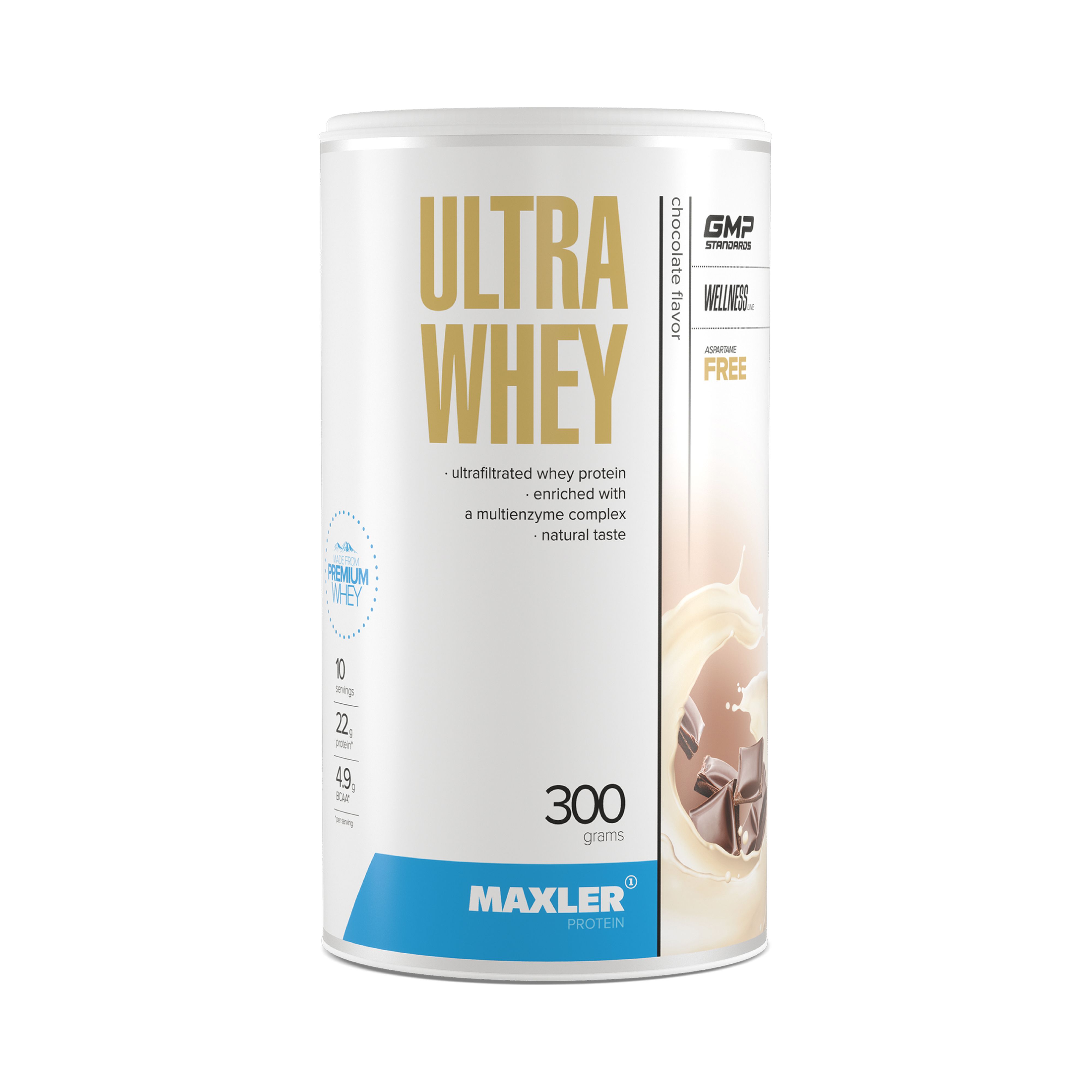 ПротеинсывороточныйдлямужчиниженщинMaxlerUltraWhey300гШоколад