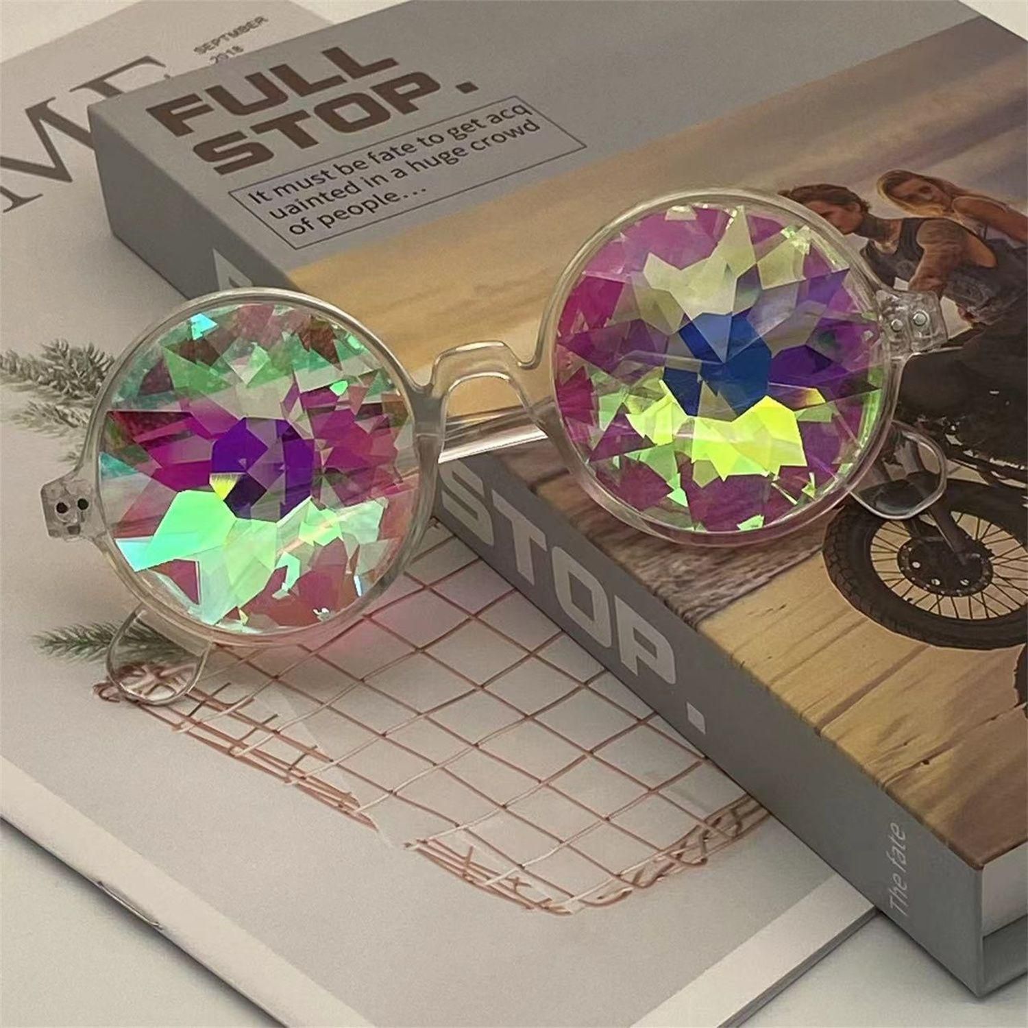 Фестивальные круглые очки-калейдоскоп