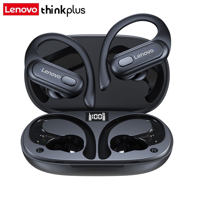 LenovoНаушникибеспроводныесмикрофоном,Bluetooth,USBType-C,3.5мм,черный