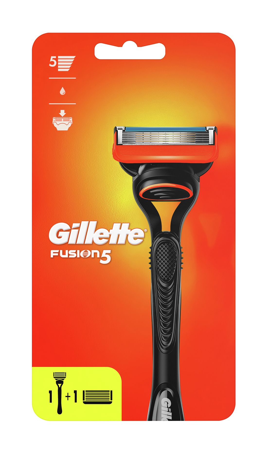 GILLETTE Станок для бритья Fusion, 2 сменные кассеты