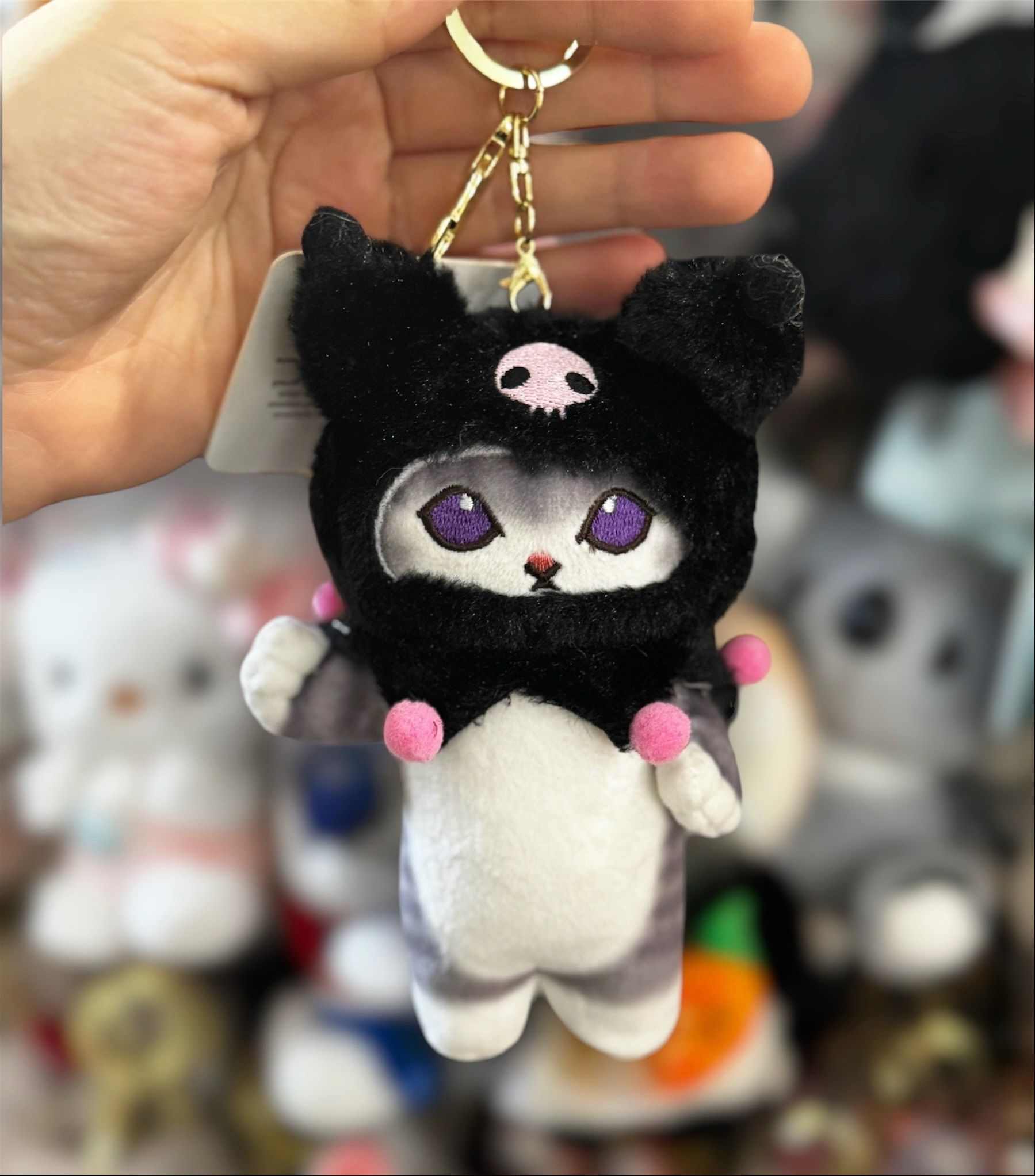 Мягкая игрушка Брелок Кот в костюме Куроми/ Аниме Kuromi Sanrio 15 см -  купить с доставкой по выгодным ценам в интернет-магазине OZON (1403909395)