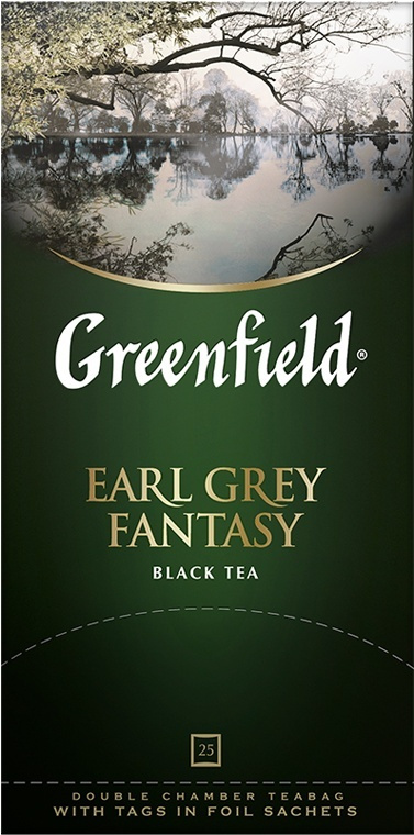 Чай в пакетиках черный Greenfield Earl Grey Fantasy, ароматизированный, 25 шт  #1