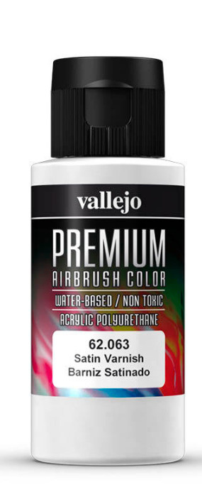 Краска Vallejo серии Premium Color - SATIN VARNISH 60мл. #1