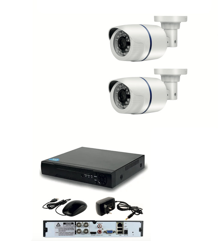 Готовый AHD комплект видеонаблюдения на 2 уличные камеры с ИК подсветкой до 20м  #1