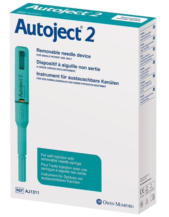 Автоинъектор Autoject 2 Removable Needle для уколов, автоматический инъектор для шприцев с фиксированной #1