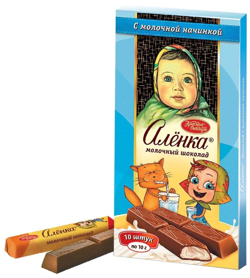 Шоколад Алёнка Молочный порционный 100г х 2шт - купить с доставкой по ...