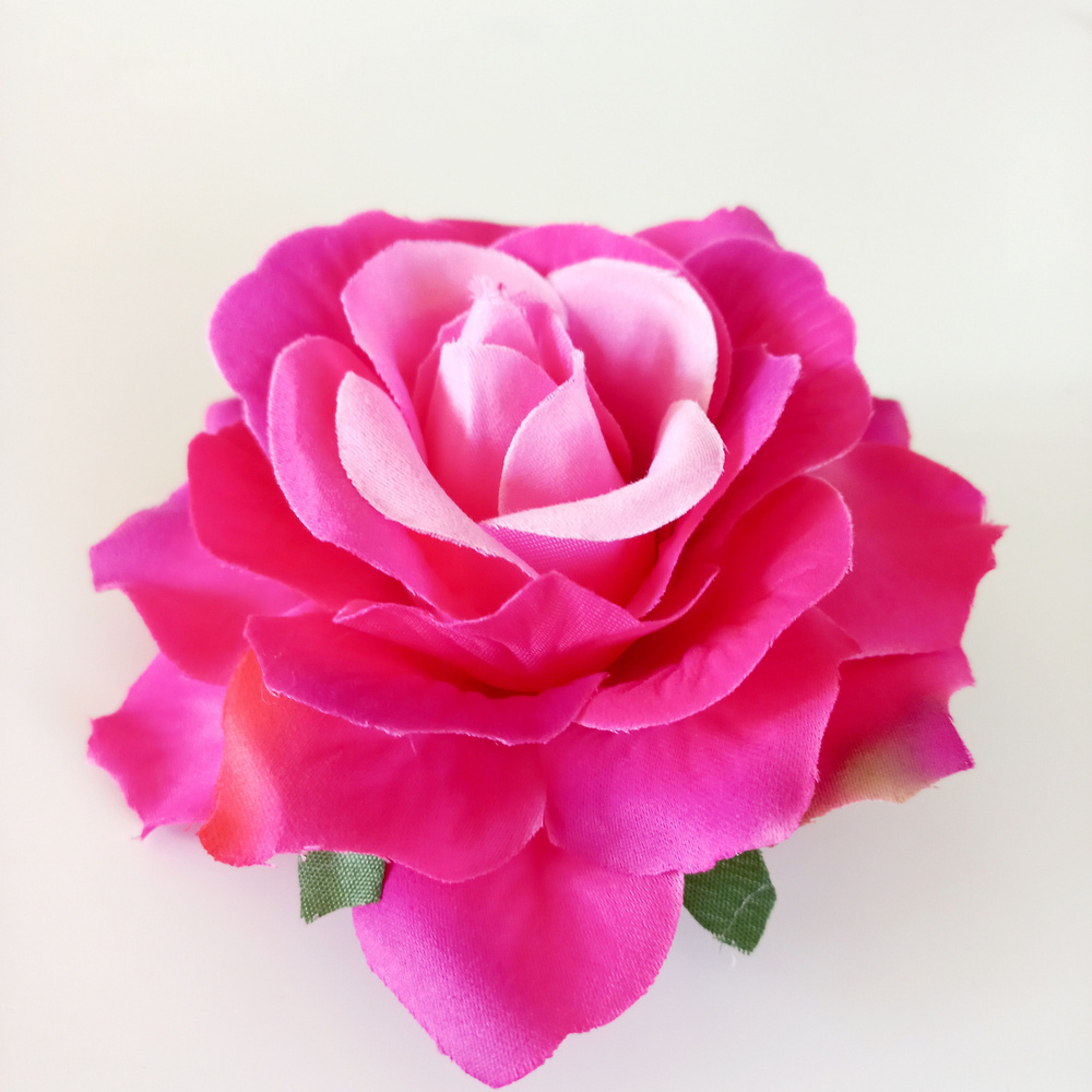 Заколка для волос брошь Роза крупная, глубокий пурпурно-розовый  #1