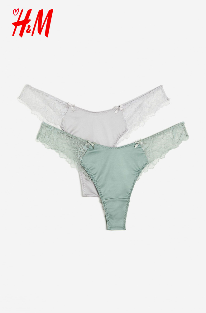 Комплект трусов бразильяна H&M Ladies Briefs, 2 шт #1