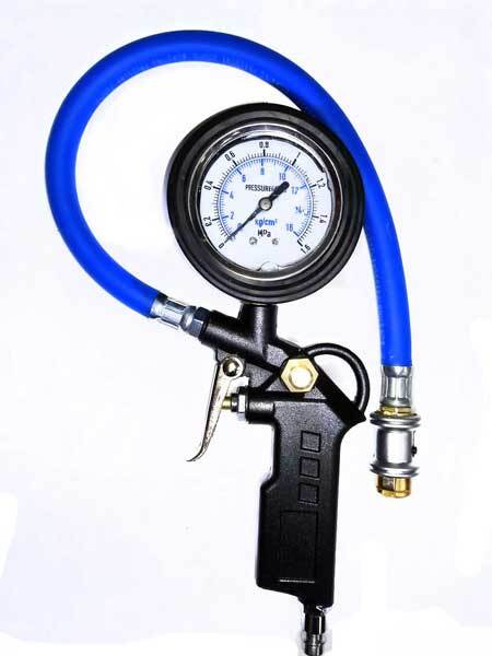Пистолет для подкачки колес с быстросъемным наконечником (манометр ...