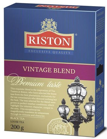 RISTON Чай черный байховый цейлонский крупнолистовой Vintage Blend 200г ...