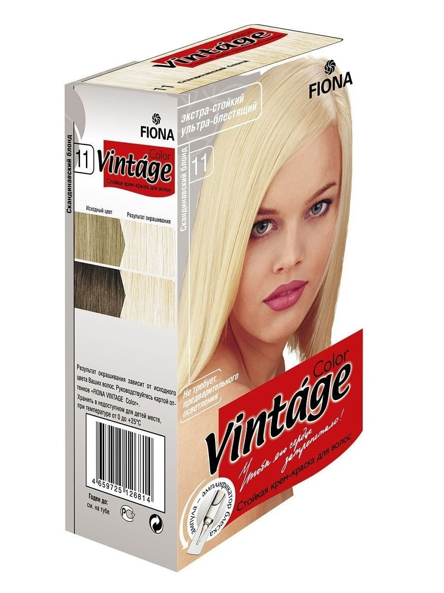 Fiona Краска для волос Vintage Color тон 11 Скандинавский блонд ...