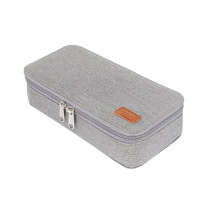 Пенал-косметичка от MagicBox, серый на молнии с двумя замками, 21,5х10,5х5см.. Спонсорские товары