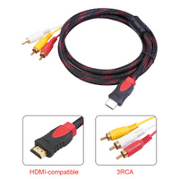 Кабель 3RCA to HDMI / M-M / в оплетке/ 1,5м. Спонсорские товары