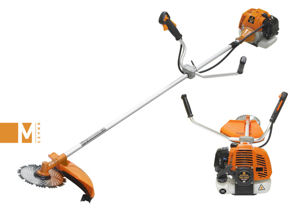Триммер бензиновый CARVER GBC-033M 900 Вт, вело-руль, леска 2.4 мм ...