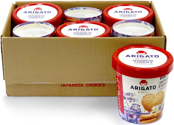 Японское печенье Arigato ванильное (6 стаканов по 130 гр) купить на ...
