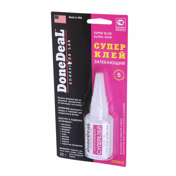 Клей-супер затекающий 30г DONE DEAL - арт. DD6636 - купить по выгодной ...