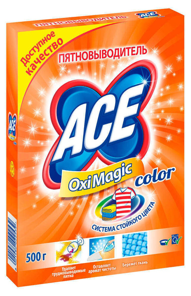 Пятновыводитель Ace Oxi Magic Color, 500 г - купить с доставкой по ...