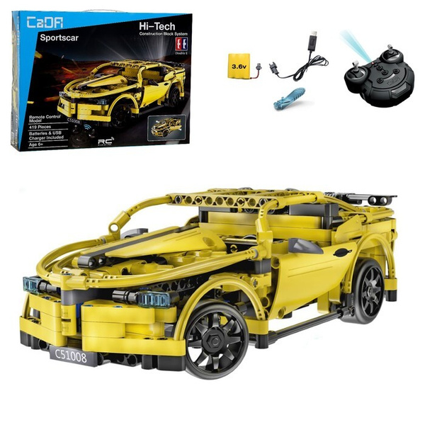 Конструктор CADA радиоуправляемый Тачка, с аккумулятором, 419 деталей ...