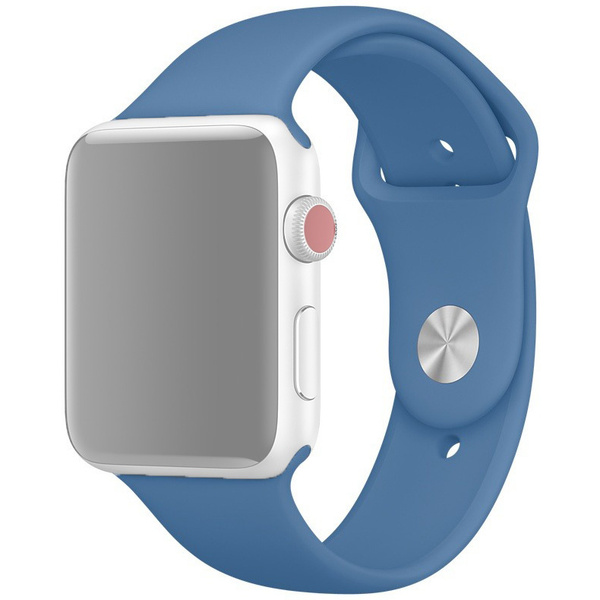 Cиликоновый ремешок для Apple Watch series 1-6 и Эпл Вотч SE 42-44 мм ...