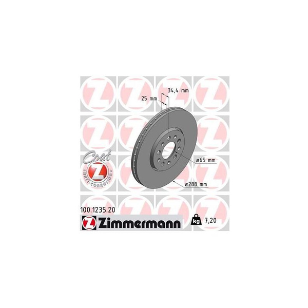 Диск тормозной Zimmermann 100123520 - купить по низкой цене в интернет ...