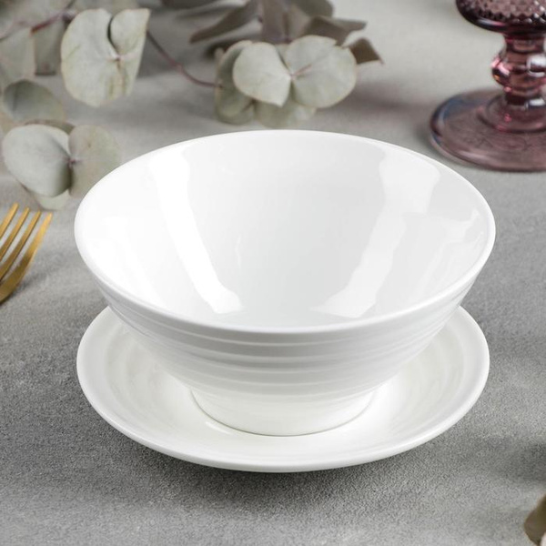 Характеристики Миска, 500 мл, блюдце d-15 см подробное описание товара ...