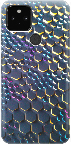 Силиконовый чехол Графитовые соты на Google Pixel 5 / Гугл Пиксель 5 ...