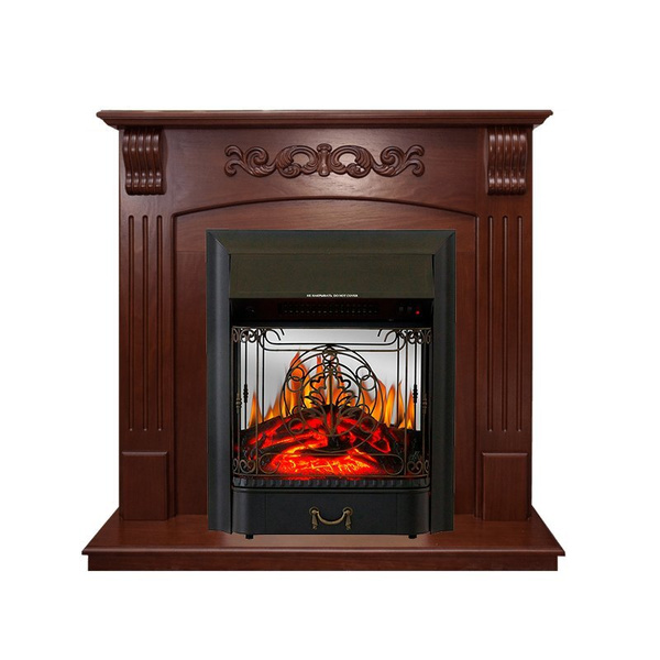 Камин Royal Flame Sorrento угловой - Орех с очагом Majestic FX M Black ...