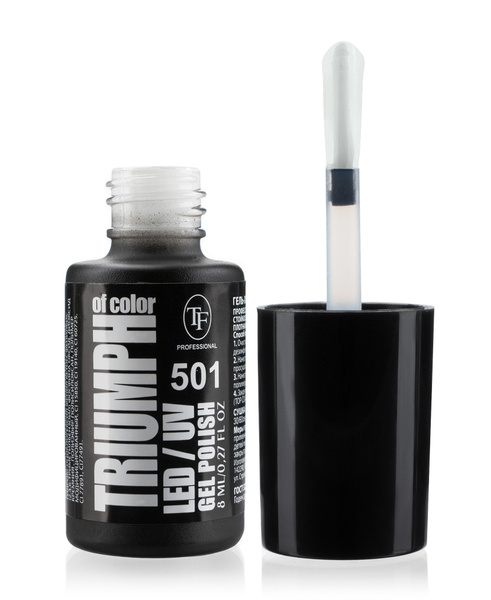 TF Гель-лак TRIUMPH of COLOR LED/UV, 8 мл, тон 501 "Белый айсберг ...