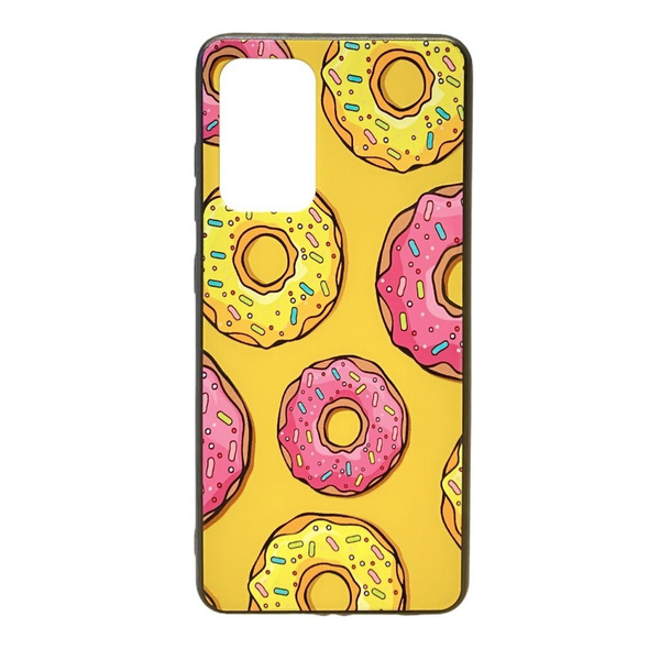 Чехол для Samsung A72 4G / Самсунг А72 с рельефным рисунком (Пончики на ...