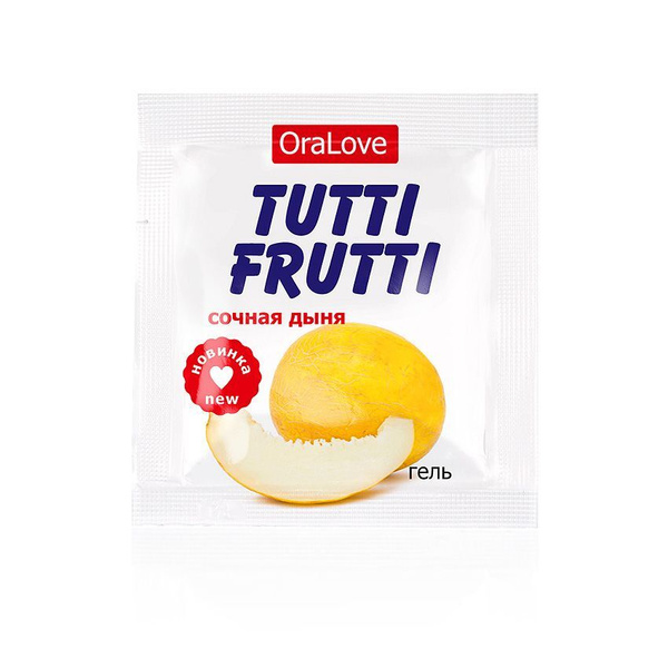 Пробник гель-смазки Tutti-frutti со вкусом сочной дыни - 4 гр. - купить ...