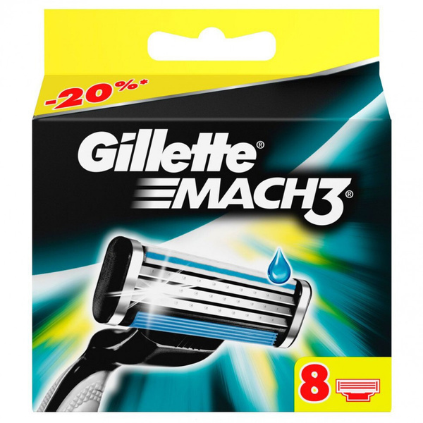Сменные кассеты Джилет для бритья Gillette Mach3 Кассеты Gillette Mach3 ...