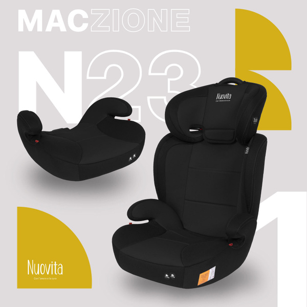 Автокресло детское 15-36 Nuovita Maczione N23-1 бустер мягкий в машину ...