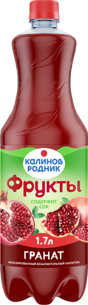 Напиток сокосодержащий Калинов Родник Фрукты Гранат, 1,7 л - купить с ...